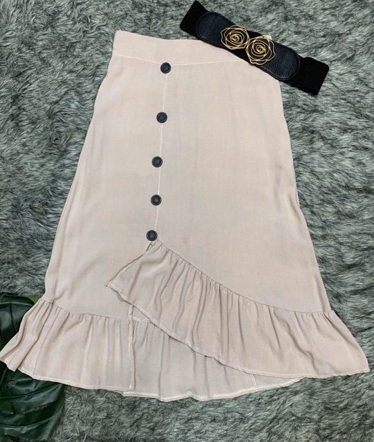 [Best selling] Chân váy caro đuôi cá phối nút lưng thun nhiều màu_chân váy dài | BigBuy360 - bigbuy360.vn