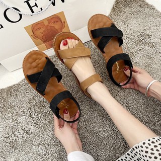 Sandal nữ đế dẻo êm quai X dán (SW)