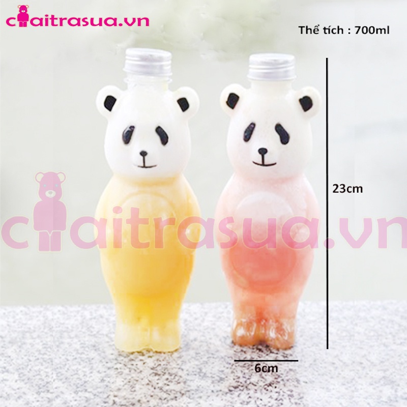Chai Nhựa PET Cao Cấp Hình Gấu Panda 700ml