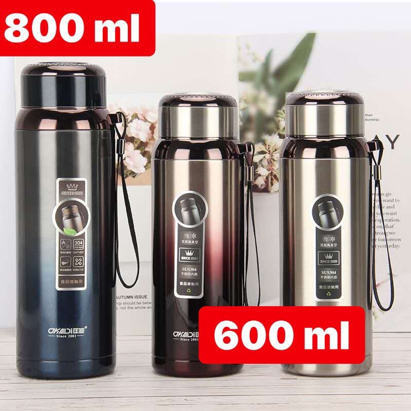 Bình giữ nhiệt, bình nước giữ nhiệt cao cấp inox 316 - Dung tích lớn 600ml, 1000ml
