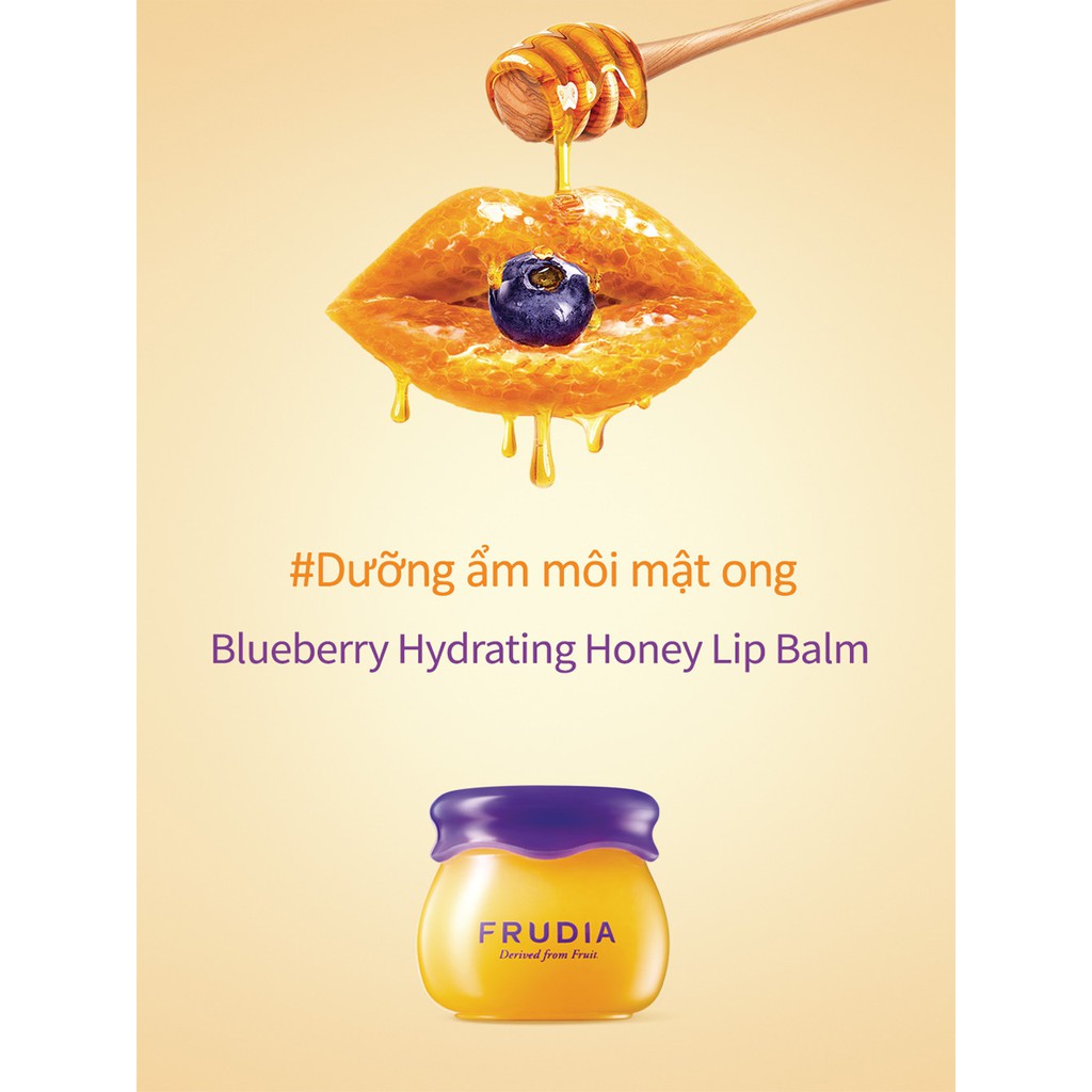 [TẶNG 88K]Son Dưỡng Môi Chiết Xuất Việt Quất Frudia Blueberry Hydrating Honey Lip Balm 10g