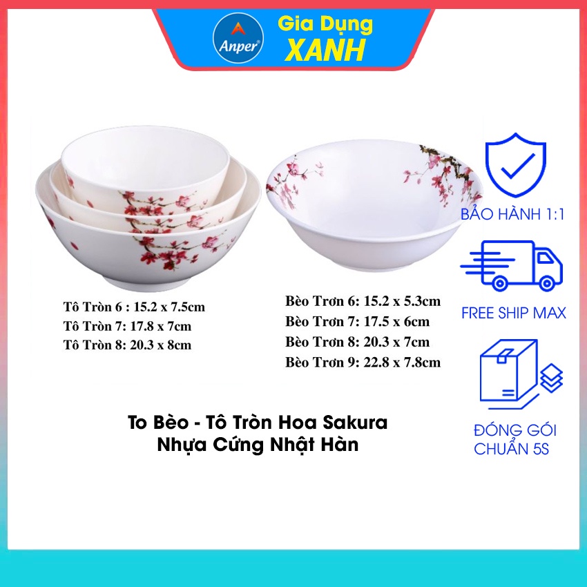 Bát tô nhựa melamine ANPER cao cấp A5 nhật hàn cứng an toàn sang trọng