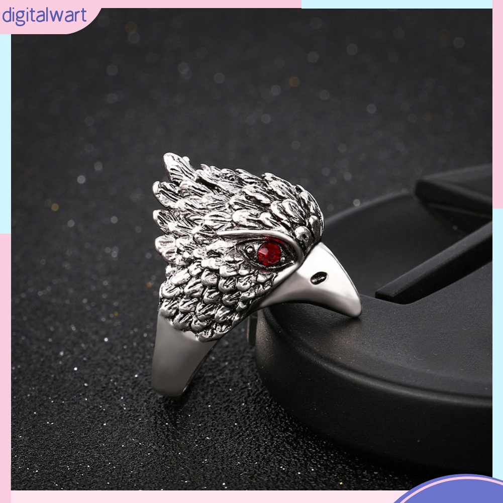 Nhẫn kim loại đeo tay trang trí hình chim đại bàng phong cách cổ điển cho nam