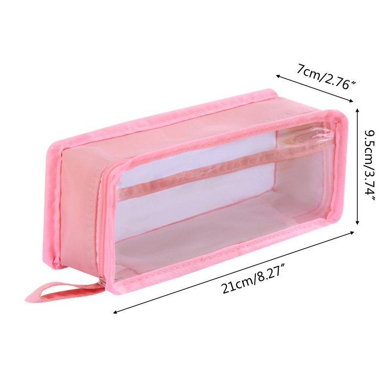 Seng Túi Đựng Bút Chì Vệ Sinh Phối Khóa Kéo Đáng Yêu Trong Suốt Dành Cho Du Lịch Trẻ Em Người Trẻ