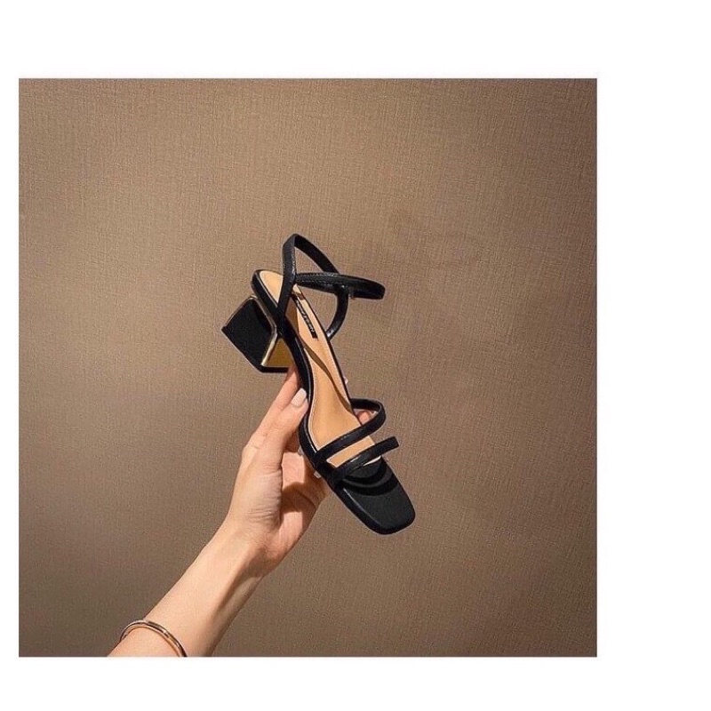 Sandal nữ 2 quai mảnh gót dòng 3cm sang chảnh M138 M138