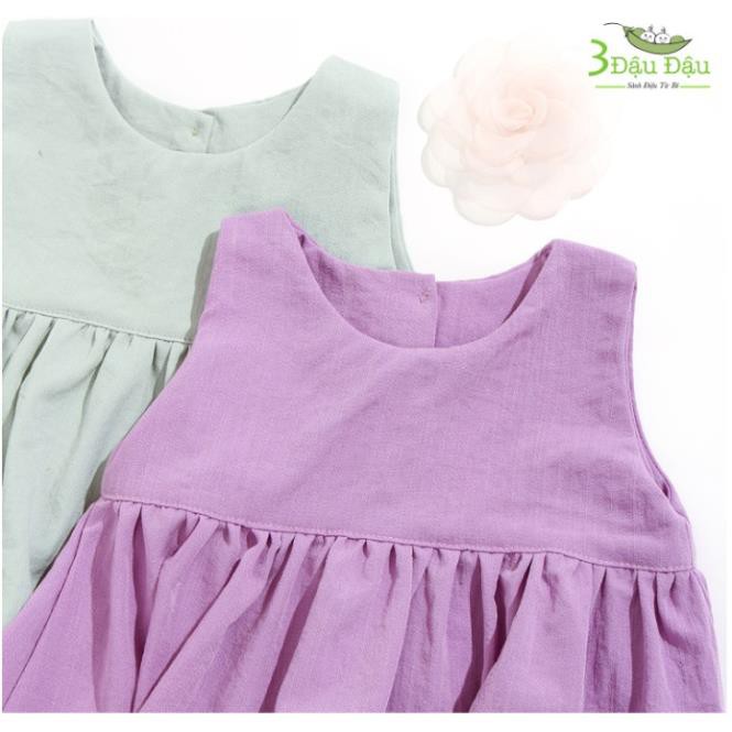 MVB0901 Đầm Mẹ và Bé Đuôi Cá Tím cực xinh chất Linen Thun Cao Cấp 3 Đậu Đậu-SB21