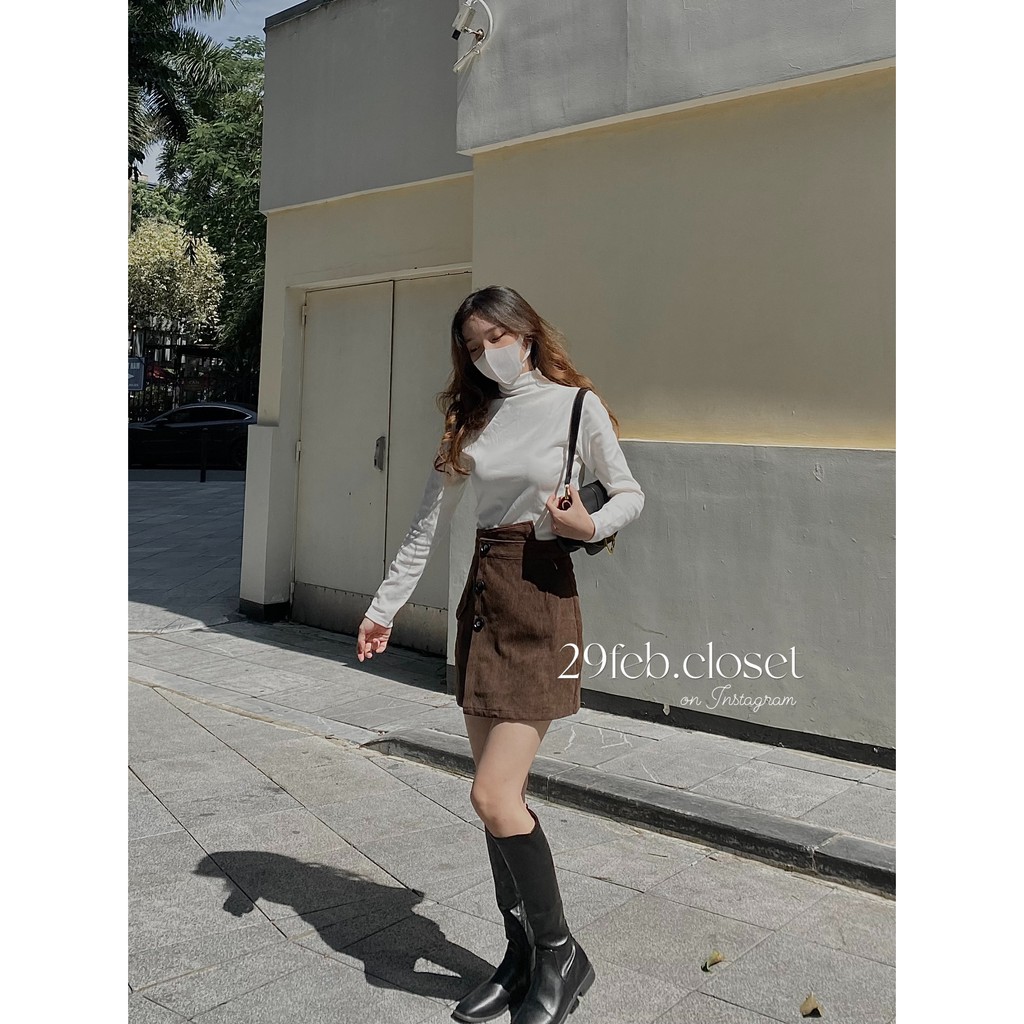 [Ảnh thật/Video] Áo giữ nhiệt lót lông cổ 3 phân - 29feb.closet