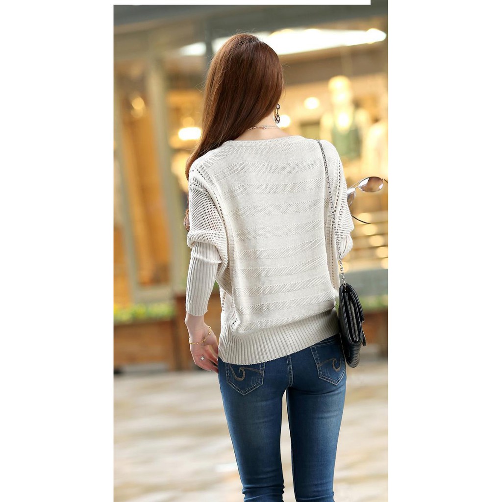 Áo len nữ phong cách Hàn Quốc kiểu cánh dơi