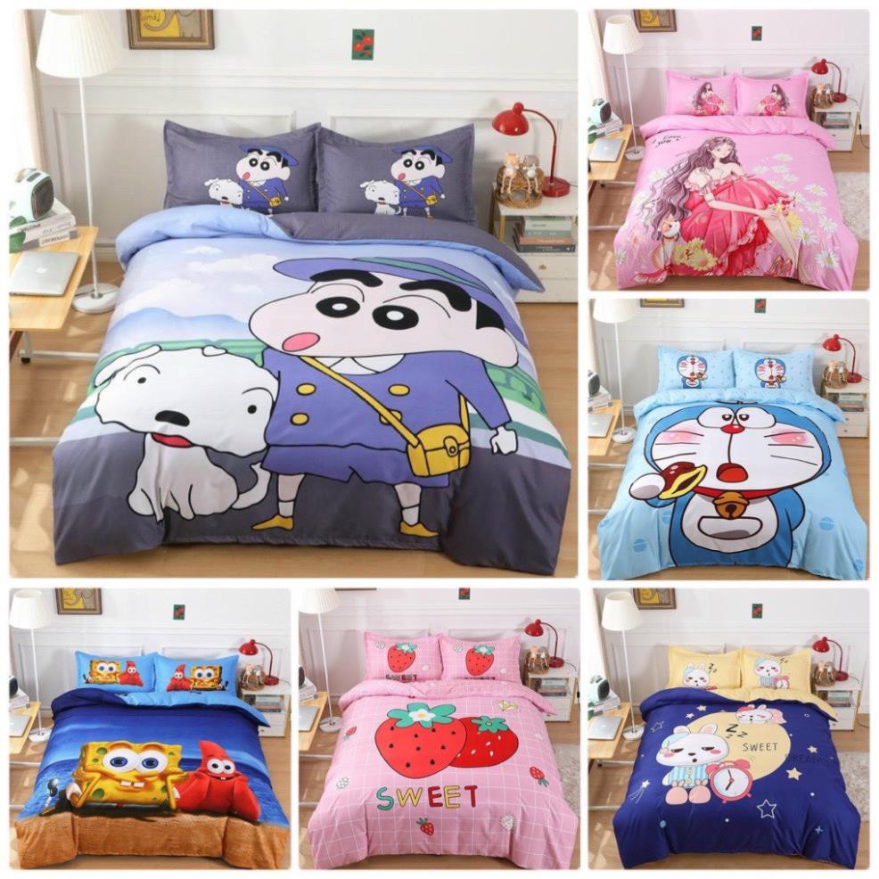 Chăn hè  hot nhất 2021 DTH Bộ chăn ga gối COTTON TINA họa tiết đáng yêu cho bé