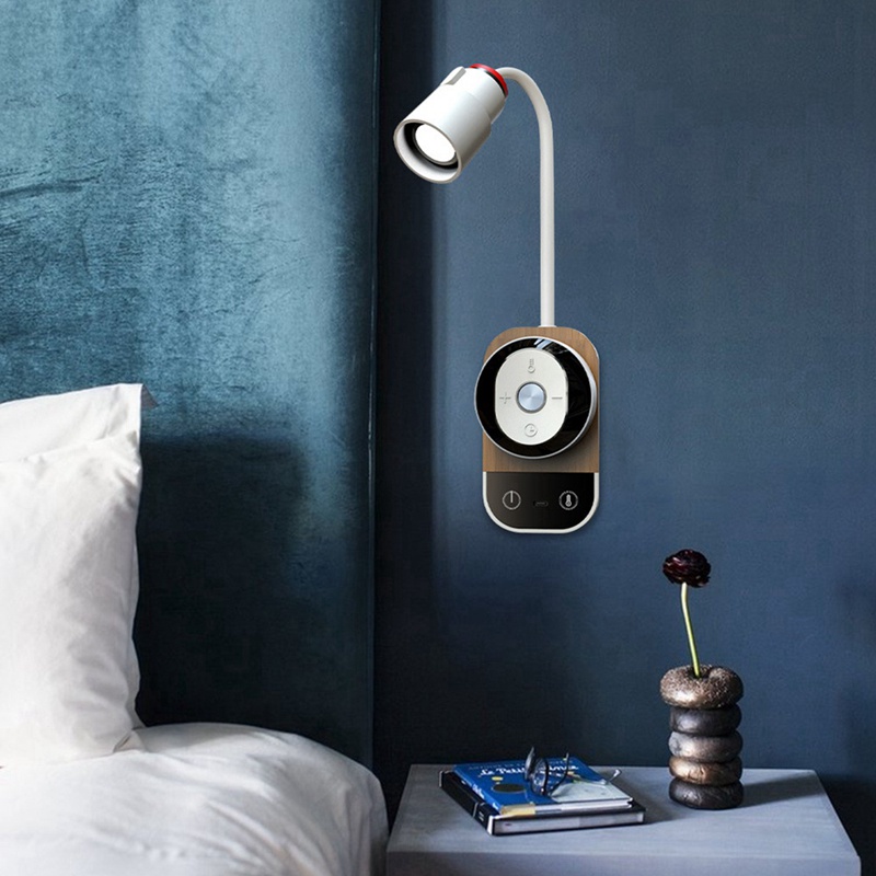 Đèn LED Đọc Sách Sạc Cổng USB Cảm Ứng Gắn Tường Kèm Điều Khiển Từ Xa Tiện Dụng