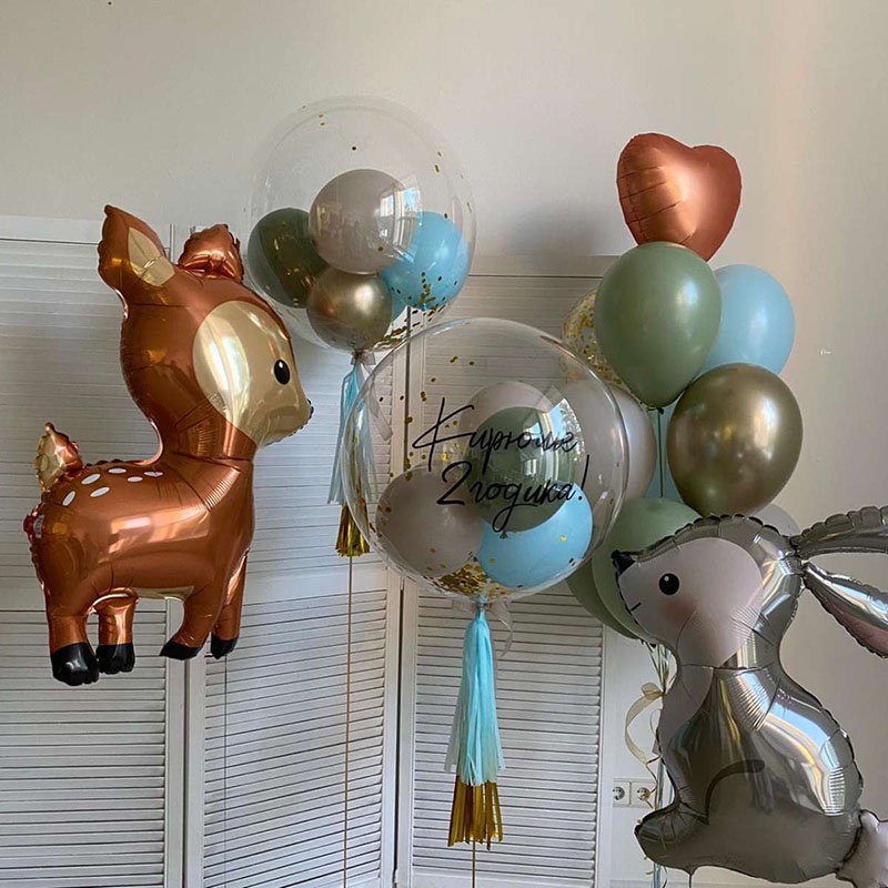 Bong Bóng Lá Nhôm Hình Động Vật Trang Trí Tiệc Sinh Nhật Cho Bé