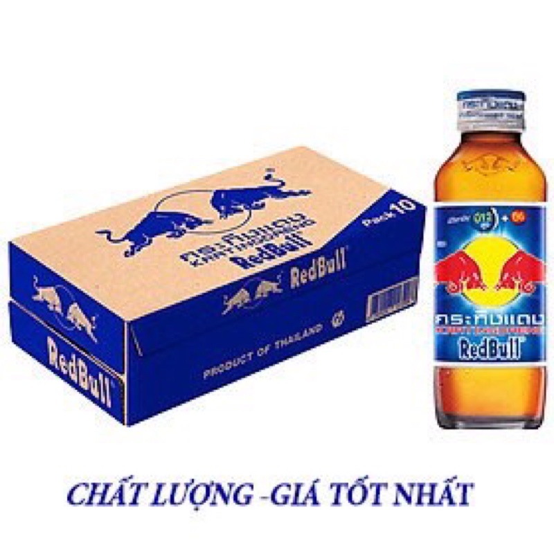 Thùng 5 Lốc x 50 Chai Thuỷ Tinh x 150ml Nước uống Tăng lực Redbull Thái Lan