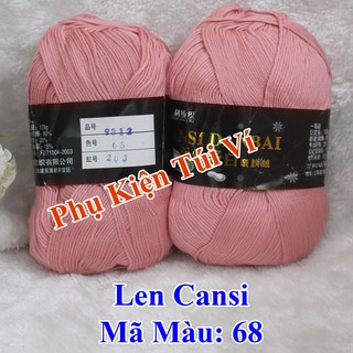 Len Cansi Mềm Mại Đan Móc (75k/1cuộn/125gr+-5%) 2mm