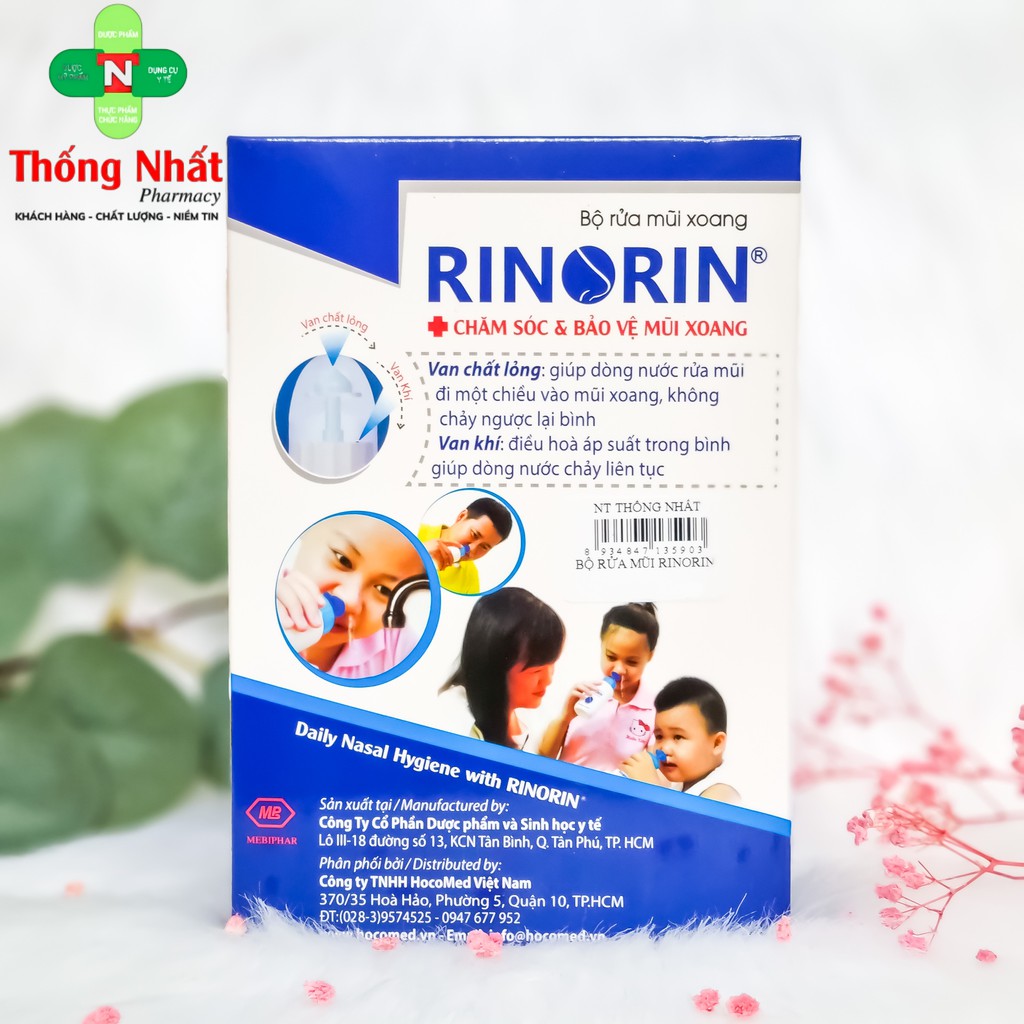 - Bình Rửa Mũi Xoang Rinorin Kèm 30 Gói Rửa Mũi Cho Bé