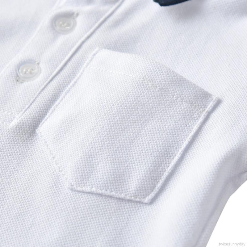 Bộ áo thun Polo tay ngắn cổ bẻ + Quần đùi đáng yêu cho bé trai