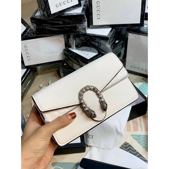 Túi xách nữ G đầu rồng size 18 full box hàng đẹp đựng vừa điện thoại dây xích