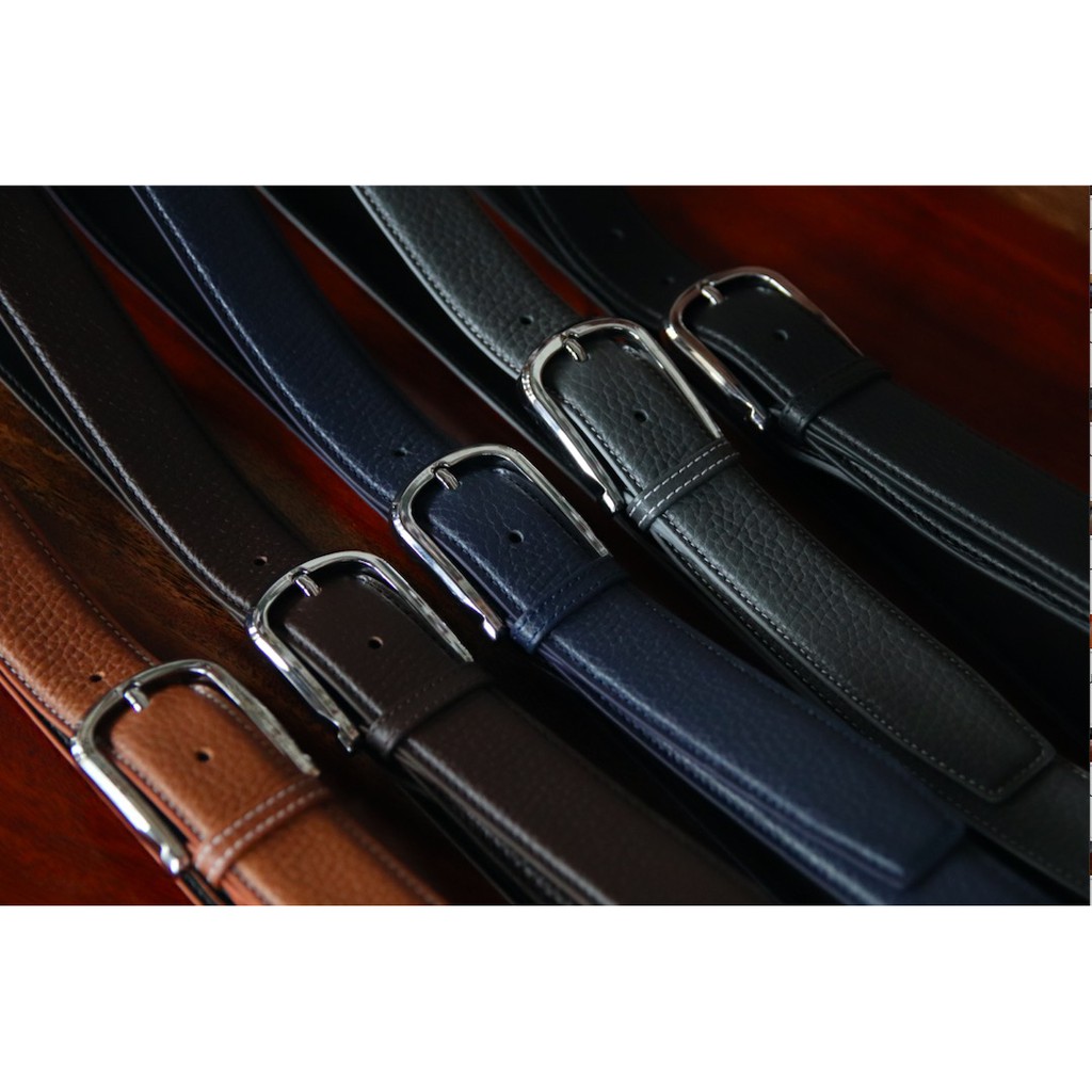 Dây nịt nam 100% da bò ý nhập cao cấp siêu mềm màu xanh