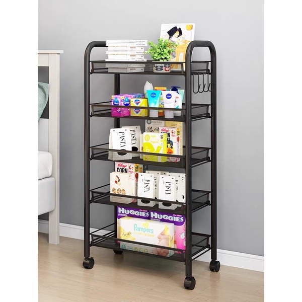 Kệ Xe Đẩy Bánh Xe 3 Tầng-4 Tầng- 5 Tầng Tiện Dụng- Kanta Store