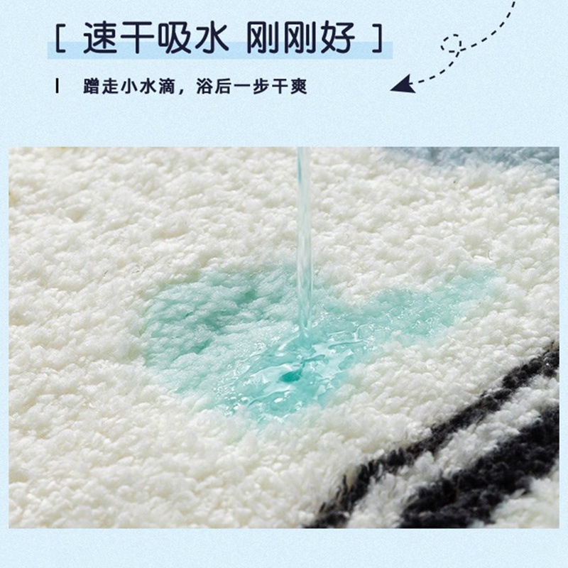 Thảm Lót Sàn Chống Trượt Thấm Hút Nước Thiết Kế Đơn Giản Phong Cách Bắc Âu