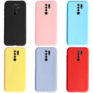 Ốp điện thoại silicon mềm dẻo mặt nhám màu trơn thời trang dành cho Xiaomi Redmi 9 9A 9C