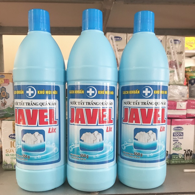 Nước tẩy trắng quần áo javel lix 550g