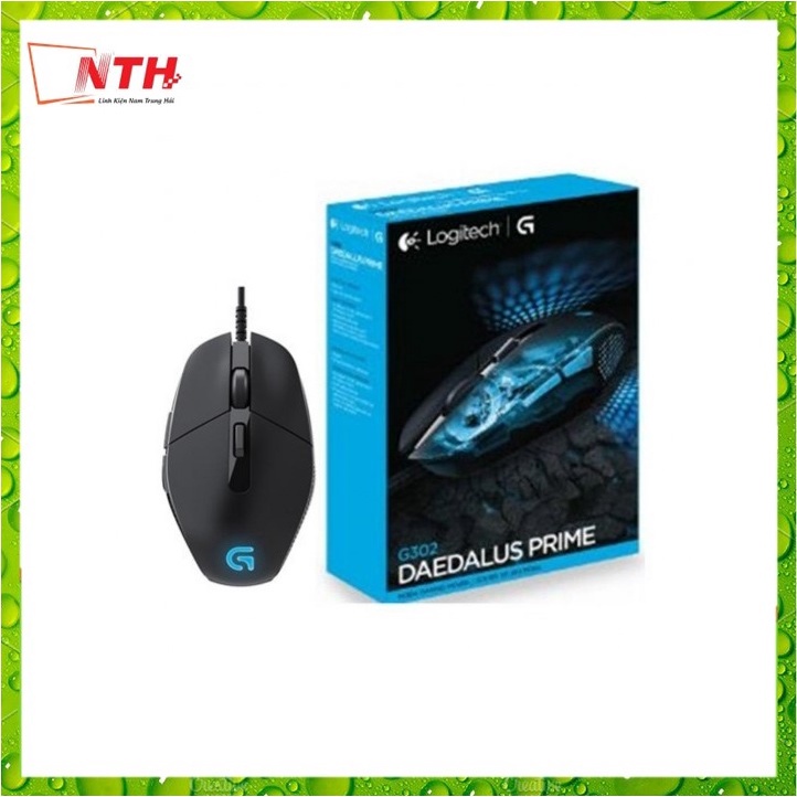 Chuột máy tính Logi G302 có dây, 3200 DPI tùy chỉnh, ngoại hình lạ mắt, led phát sáng cực đẹp, chuyên gaming