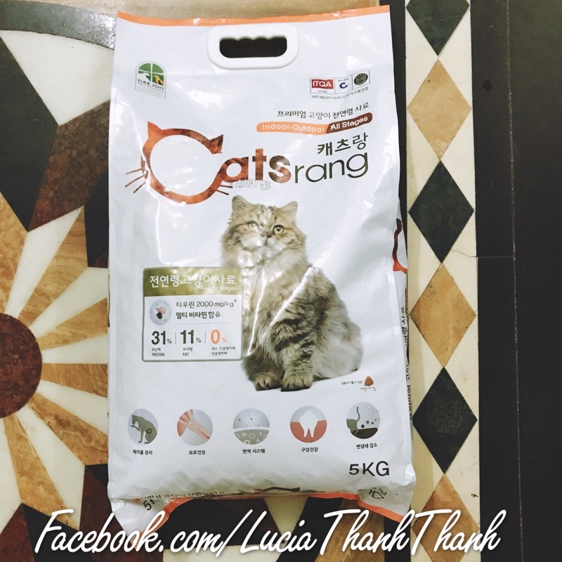 Thức ăn hạt khô cho mèo Hàn Quốc Catsrang lẻ 1 KG