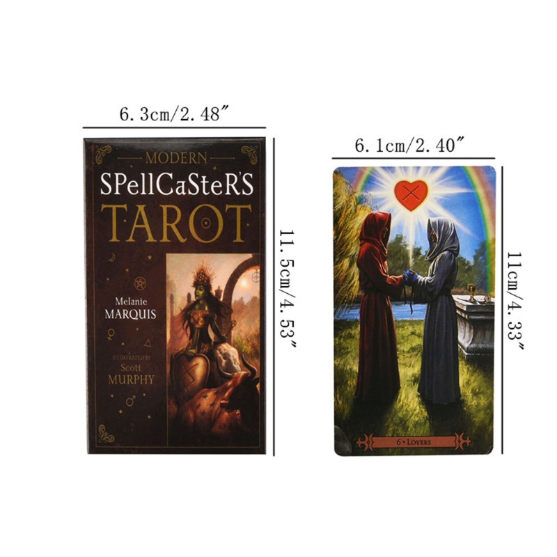 Bộ bài tarot 78 lá Modern Spellcaster's tiếng anh trò chơi dành cho gia đình/tiệc tùng