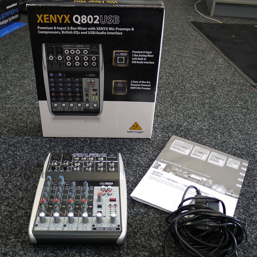 Behringer XENYX Q802USB - Mixer Thu Âm 8 Cổng Bàn Trộn Âm Thanh Mini