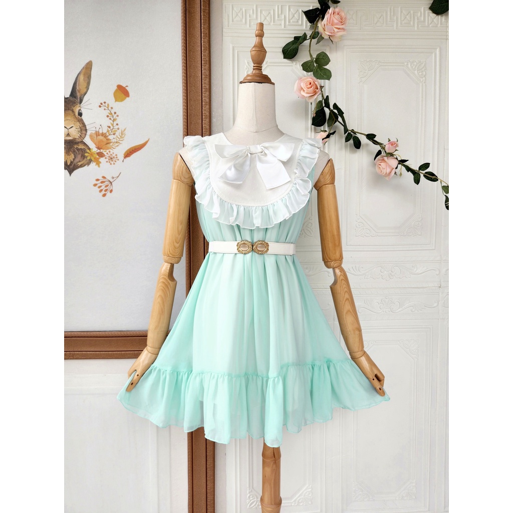 Đầm suông xanh mint 2hand Nhật