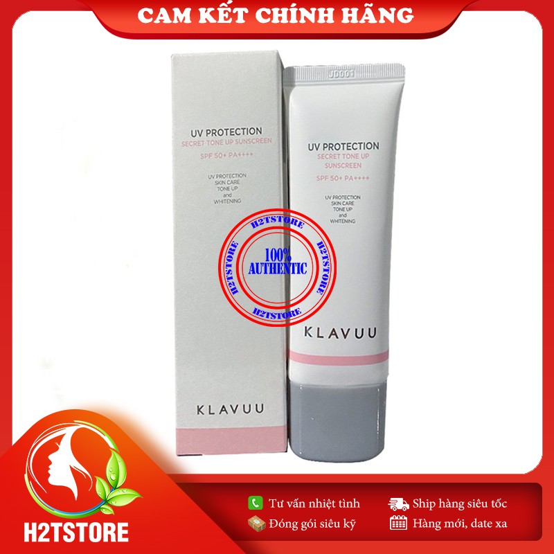 Kem chống nắng Klavuu UV Protection Secret Tone Up Sunscreen SPF50+++ 50ml mẫu mới