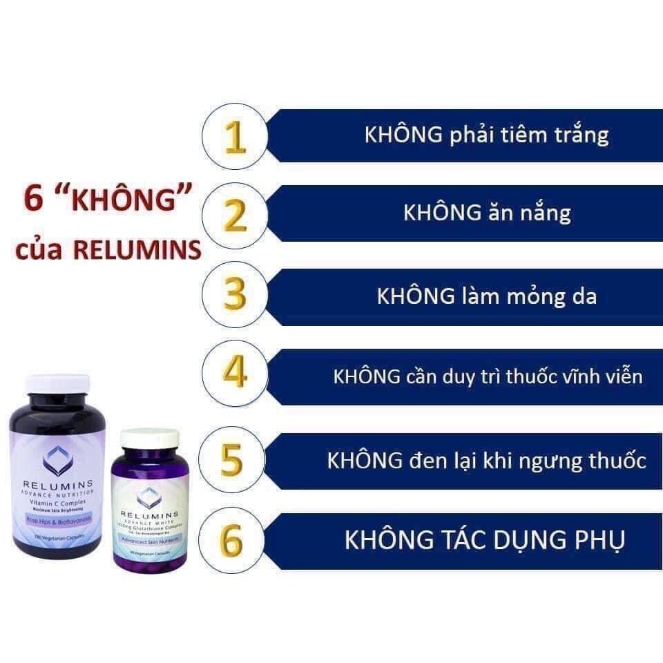 Viên uống trắng da Relumins Advance White 1650mg 90 viên