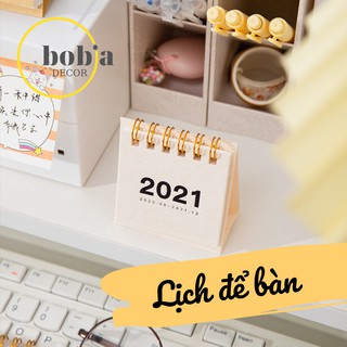 Lịch năm mini gọn nhẹ để bàn 2021