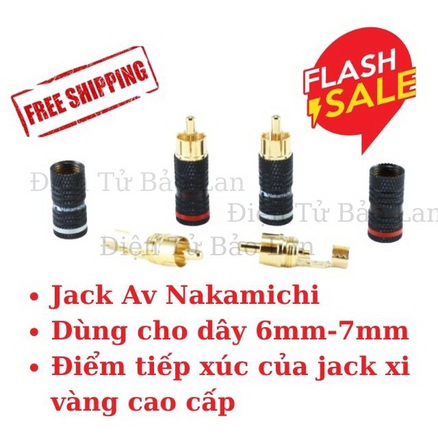 ( 2 Cái ) Rắc Bông Sen , Giắc Bông Sen Loại Tốt Nakamichi Nhám