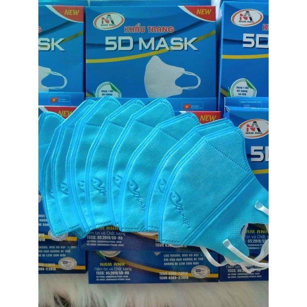 Hộp 10 cái khẩu trang 5d mask Famapro/ khẩu trang 5d quai thun Famapro hộp 10 cái