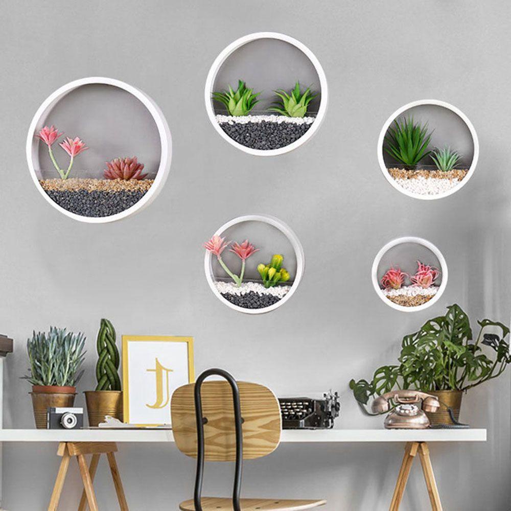 Chậu Hoa Treo Tường Hình Tròn Trang Trí Nội Thất