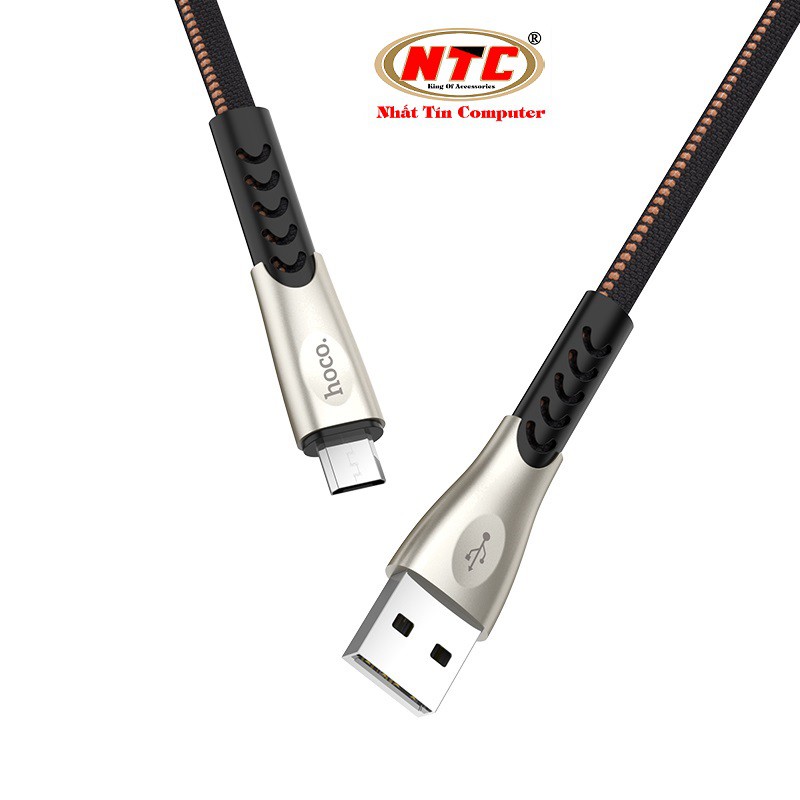 Cáp sạc nhanh và truyền dữ liệu Hoco U48 cổng microUSB (2.4A, dài 1.2M) - Hãng phân phối