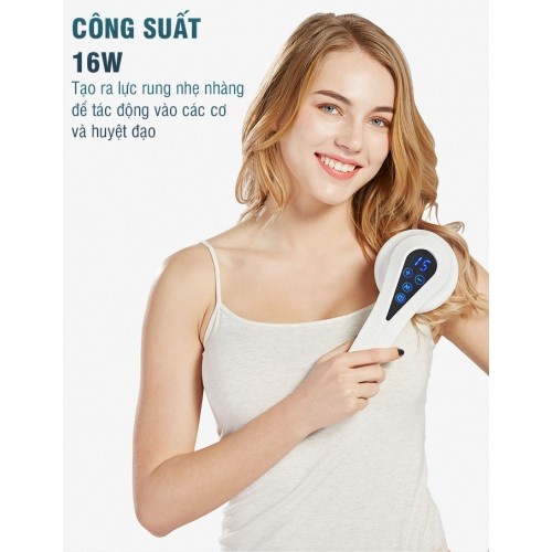 Máy massage bụng cầm tay 8 đầu pin sạc Puli PL-665DC