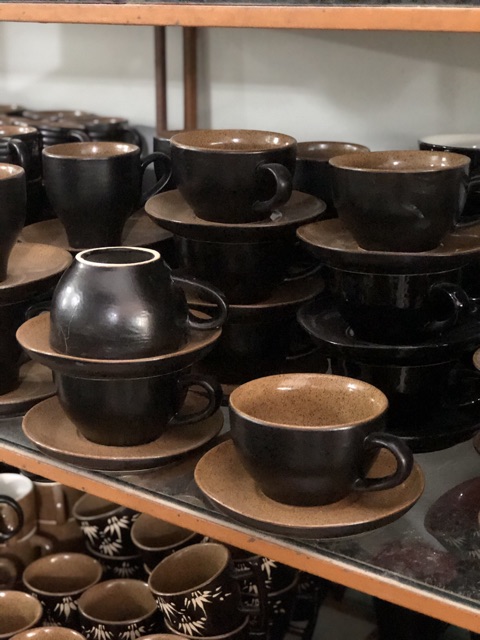 Tách trà Set capuchino ly cafe dung tích 200ml men gốm gốm sứ Bát Tràng