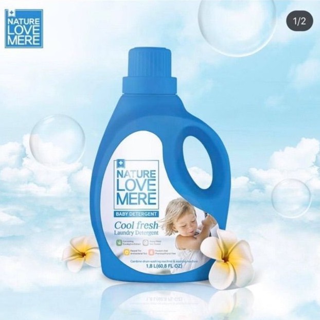 Nước giặt Nature Love Mere hương Lá bạch đàn Cool Fresh chai 1.8L/ túi 1.3L