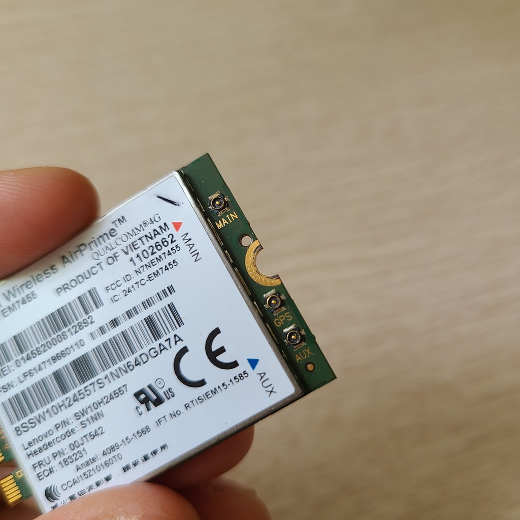 Card Wwan 4G Lenovo EM7455 Dành cho các thế hệ 6 thế hệ 7