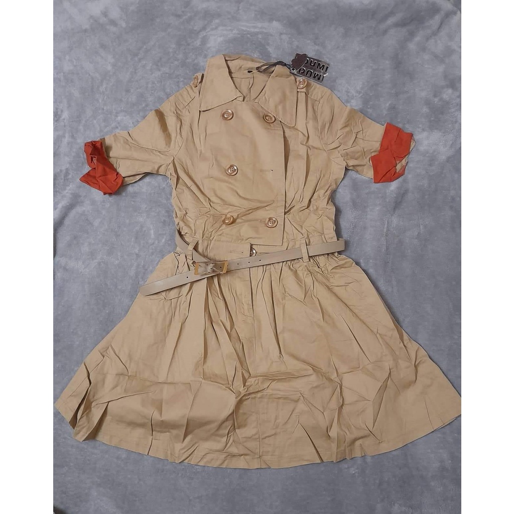 ĐẦM KAKI KÈM NỊT SIÊU XINH