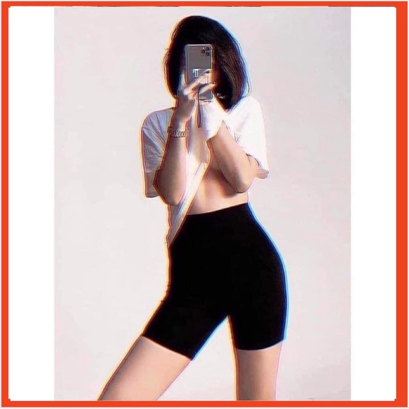 Quần legging lửng cạp cao chun nữ co dãn tốt