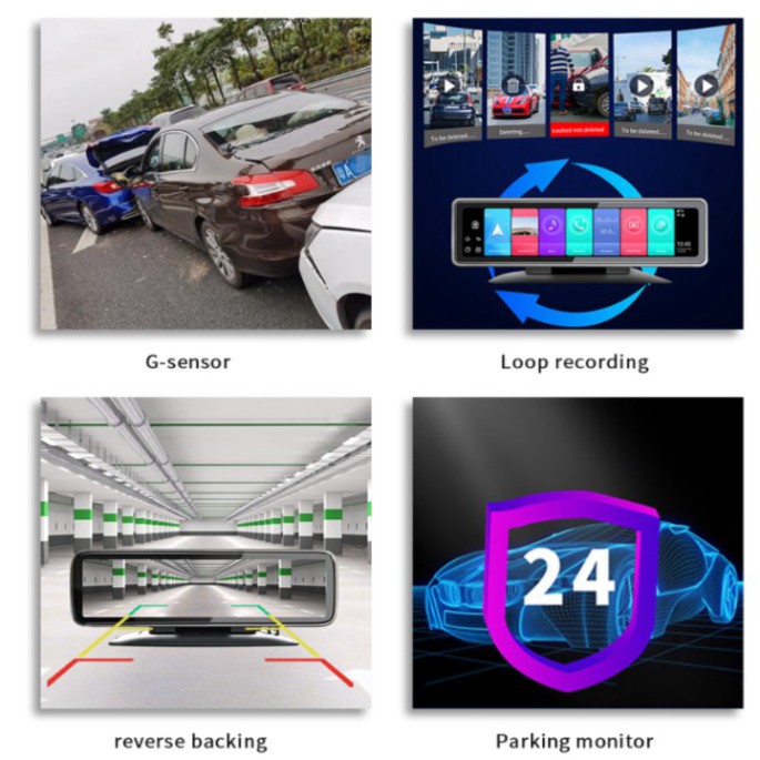 Sản Phẩm Camera hành trình 360 độ dành cho ô tô, gắn gương và taplo của xe. Thương hiệu cao cấp Phisung - T88 | BigBuy360 - bigbuy360.vn