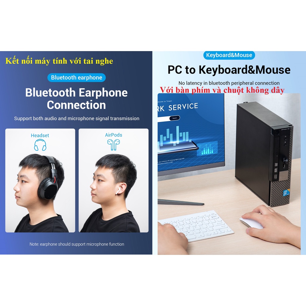 Thiết bị tạo bluetooth cho máy tính kết nối đa thiết bị Vention CDSB0