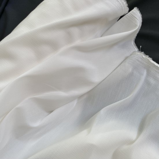 Vải Pha Nylon Trắng Gân Khổ 1m65 - Mỏng, Ít Rũ - Làm Lót Áo Vest, Áo Gió
