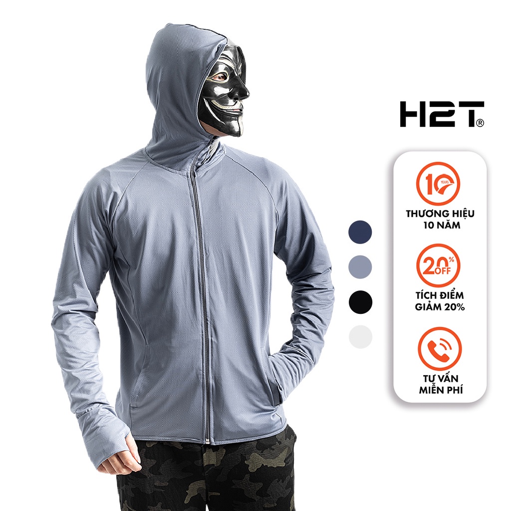 Áo Chống Nắng H2T Ngăn Cản Tia UV, Chất Vải Thun Dệt Cấu Trúc Kim Cương, Thoáng Khí, Tản Nhiệt, Xỏ Ngón Tay 1420 !