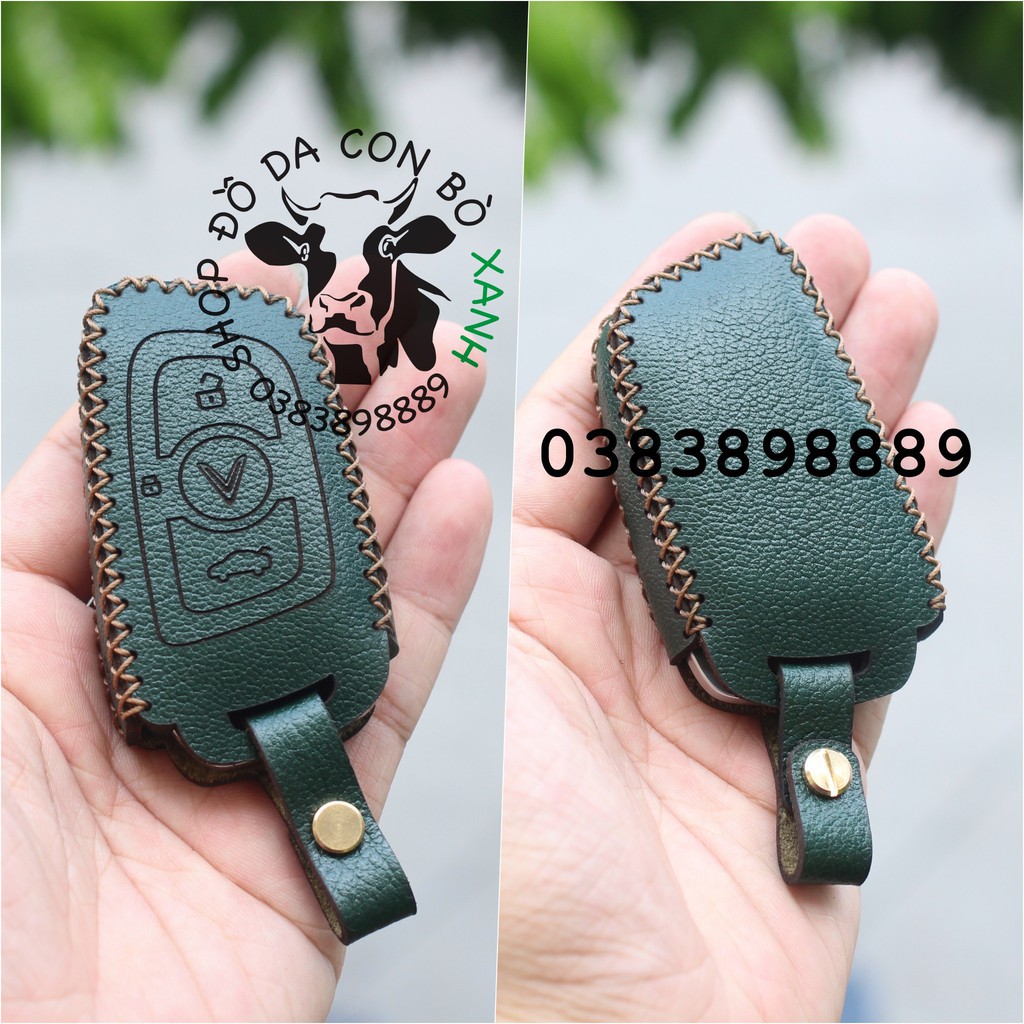 Bao da chìa khoá Vinfast Lux Sa 2.0, A2.0, Turbo handmade da thật 002