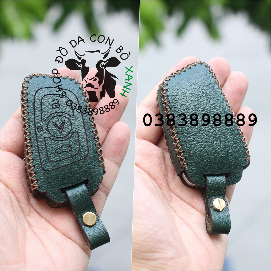 Bao da chìa khoá Vinfast Lux Sa 2.0, A2.0, Turbo handmade da thật 002