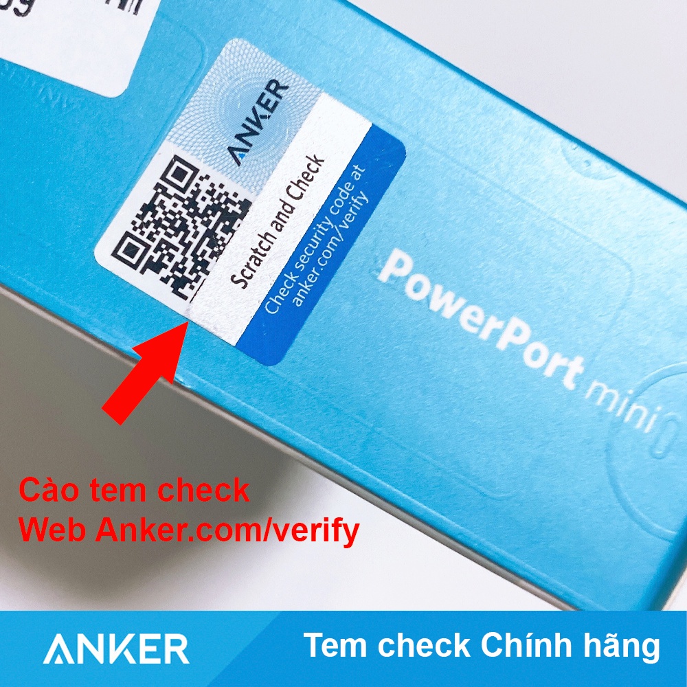 Sạc Anker PowerPort Mini 2 Cổng 12W - Mã A2620  cho Iphone Ipad 5V 5W 10W 12W 1A 2.4A